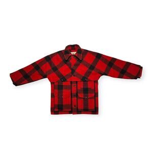 🔴 Filson Double Mackinaw Cruiser - Red/Black Plaid 36 XS